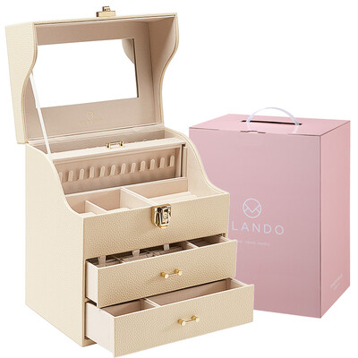

Only Lando VLANDO Jewelry Box Girlfriend Birthday Gift Girl Girl Wife Practical Gifts Teachers Day Gift Female Teacher White