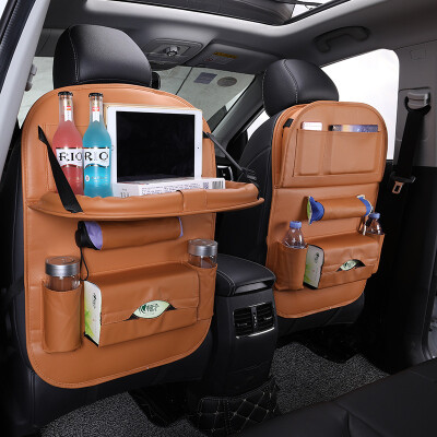 

Car Back Seat Bag Folding Table Organizer Bags Phone Pad Chair Storage Pocket Box Travel Stowing Tidying Automobile Accessories