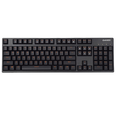 

GANSS GS104 cherry shaft without punch game mechanical keyboard 104 black gray shaft (ABS version)
