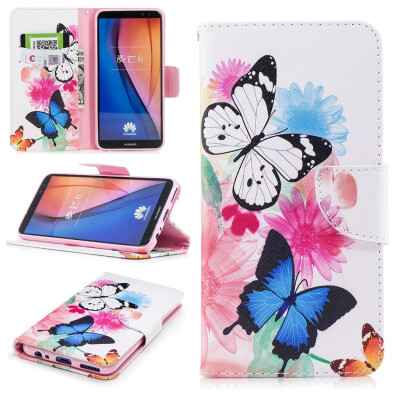 

BEFOSPEY Painting PU LeatherSoft TPU Card Slot Stand Wallet Case For Huawei Mate 10 Lite59"2017