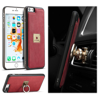 

Iphone 7 Plus8 Plus Luxury Leather Commerce Multi-function Vehicular ring Protection Cover Phone case