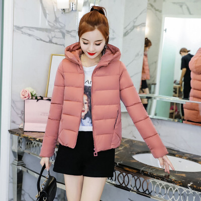 

Winter Womens Down Cotton Coat Female Hooded Slim Thin Jacket 2018 New Fashion