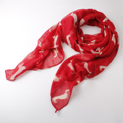 

Guttavalli New Fashion Dogs Print Long Shawl Summer Autumn Viscose Soft Animals Scarf Skinny Vintage Small Dog Wraps