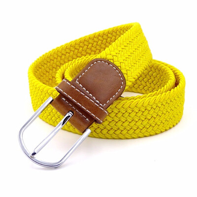 

Women Youth Fashion Casual Pin Buckle Colourful Elastic Canvas Belt