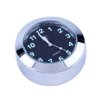 

New Waterproof Motorcycle Motorbike Handlebar Mount Black Dial Clock Accessory
