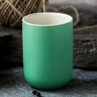 

Jungle creative fashion Japanese-style pottery mugs mugs round cups cups coffee cups milk cups couple cups Nordic impression green