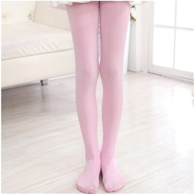

2018 Spring Candy Color Kids Pantyhose Ballet Dance Tights for Girls Stocking Children Velvet Solid White Pantyhose Girls Tights