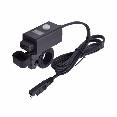 

12-24V Motorcycle 31A Dual USB Waterproof Power Charger With Switch LED Indicator Light