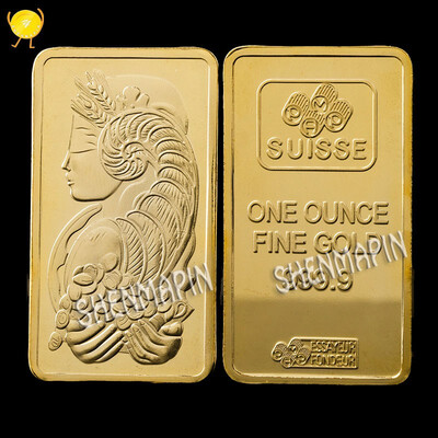 

24K Cross gold bar Jesus challenges commemorative coin lucky bird white dove souvenir art collection