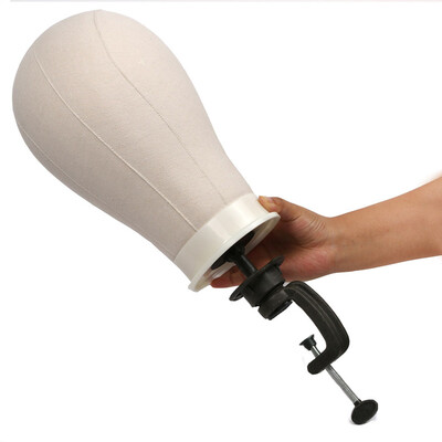 

Dream Like 21"-25" Canvas Block Head With Stand Wig Display Mannequin Head white