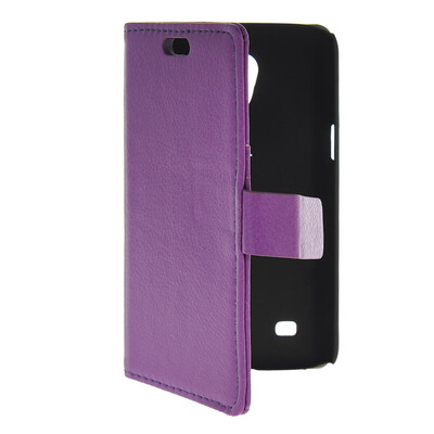 

MOONCASE Slim Leather Flip Wallet Card Pouch with Kickstand Shell Back Case Cover for Samsung Galaxy Core Lite 4G G3586V Purple