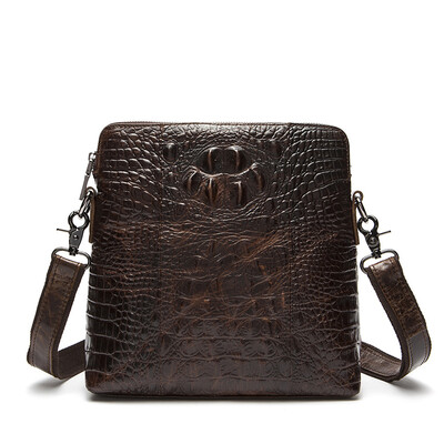 

PKoune® Fashion crocodile pattern leather man bag shoulder bag genuine leather handbags men messegner bag high quality crossbody bags