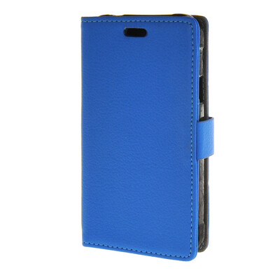

MOONCASE Лич кожи Кожа Флип кошелек Слот для карты отойти чехол для Samsung Galaxy Xcover 3 G388F синий