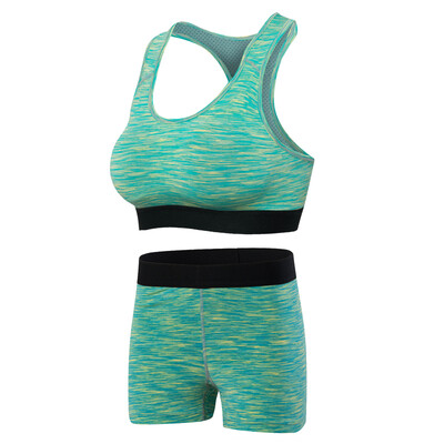 

Yoga Set Fitness Sport Suit Bra Running Shorts Sportswear Compression Crop Top