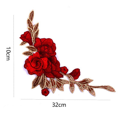 

Sunbling Big Flower Patch Clothing Embroidery Applique For Wedding Dress Lace Multilayer Flower DIY Handmade