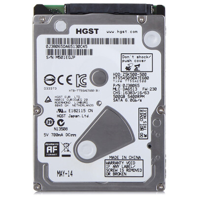 

Жесткий Диск Для Ноутбука HGST,500G,5400rpm / 8MB