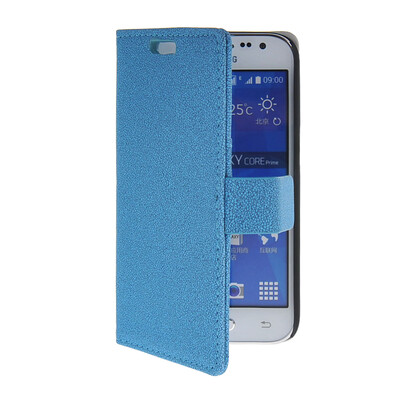 

MOONCASE кожи высокого качества Сторона Флип кошелек карта с Kickstand чехол для Samsung Galaxy Core Prime G3608 синий