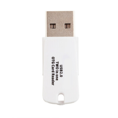 

2-in-1 Micro SD TF Card Reader OTG USB 2.0 + Micro USB for PC and Phone #1 White