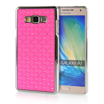

MOONCASE Hard Chrome Plated Star Bling Back Case Cover for Samsung Galaxy A7 Pink