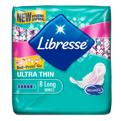 

Light curve Libresse daily sanitary napkin 284mm 8 pieces of dry instantaneous suction leak-proof plastic shape of the amount of multi-day use European original import