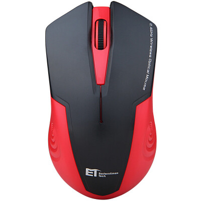 

ET D-100 wireless mouse red and black