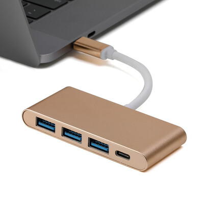 

USB C to 3 port USB HUB Type C to USB 30 hub for the new MacBook 12" charging port adapter