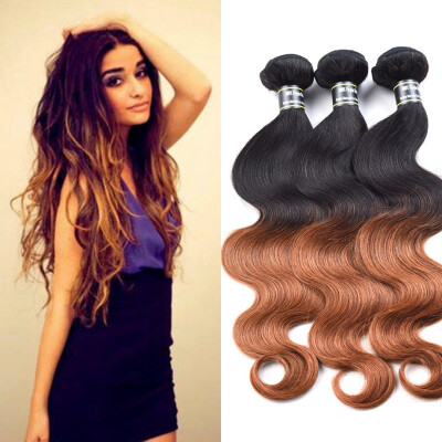 

Amazing Star Hair Bundles Ombre Malaysian Virgin Hair 3 Bundles Body Wave Unprecessed Human Hair Extensions Two Tone Color T1B30