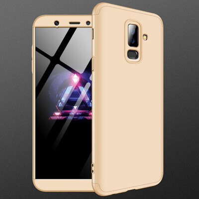 

MOONCASE Three-parts structure design Full Protection Hard Plastic Combination Case for Samsung Galaxy A6 Plus 2018 Gold