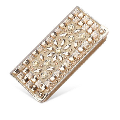 

Vogue Star Luxury rhinestone women wallets patent leather high quality wallet lady fashion clutch bag casual purses party LA175