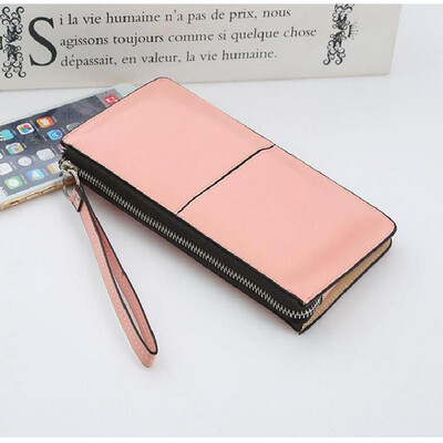 

Women Wallets Candy Oil Leather Wallet Long Design Day Clutch Casual Lady Cash Purse Women Hand Bag Carteira Feminina LB226