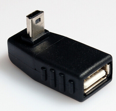 

Huayuan 90 Degree Up Angled USB Female to Mini USB Male OTG Adapter