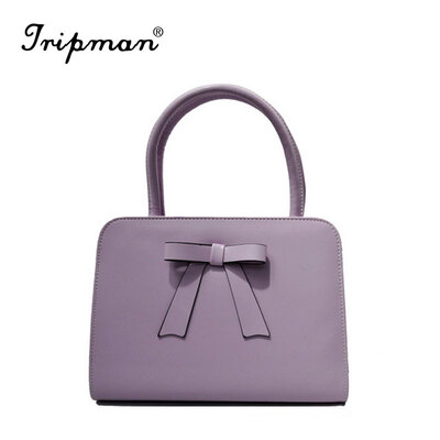 

Tripman Designer Bow women shoulder bag 5 colors women handbags pu leather bag hot fashion vintage ladies bag