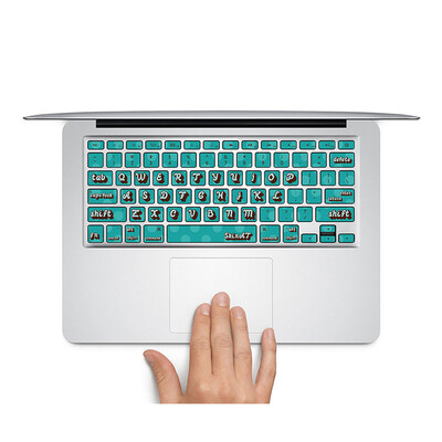 

GEEKIDMacbook keyboard decal sticker individual keys protector Green Macbook Air keyboard decor Decal sticker