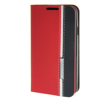 

MOONCASE LG Optimus L60 чехол Minimalist style Leather Card Wallet Flip Slot Bracket Back чехол Cover Red