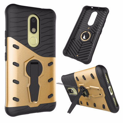 

Goowiiz Phone Case For Motorola Moto MMoto E3 Luxury Armor TPUPC Silicone Hard Bracket Prevent falling