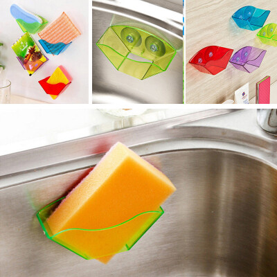 

Cntomlv1Piece Hot Sale Bathroom Shelf Super Suction Family Sucker Hooks For Sponge Kitchen Accessories Home Storage Holders Rack