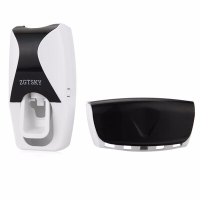 

Hands Free Automatic Toothpaste Dispenser Toothbrush Holder Set for 5 Brushes