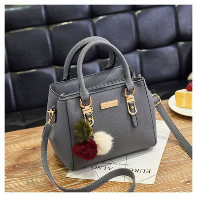 

SMOOZA brand women hairball ornaments totes solid sequined handbag hot sale party purse ladies messenger crossbody shoulder bags