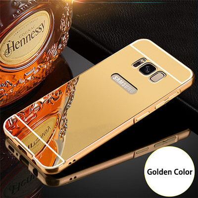 

For Samsung Note 8 S8 S9 Mirror Plating Aluminum Bumper Acrylic PC Case For Samsung Galaxy S8 S9 Plus Luxury Back Cover Coque