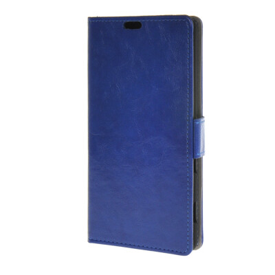 

MOONCASE Classical Multi Colored Leather Wallet Flip Card Slot Bracket Back Case Cover for Sony Xperia C4 Dark blue