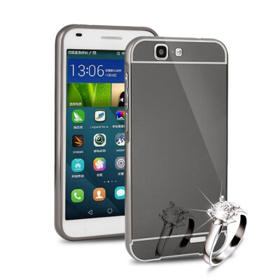 

MOONCASE Metallic Frame Edge Mirror Back 2 in 1 Thin Case Cover for Huawei Ascend G7