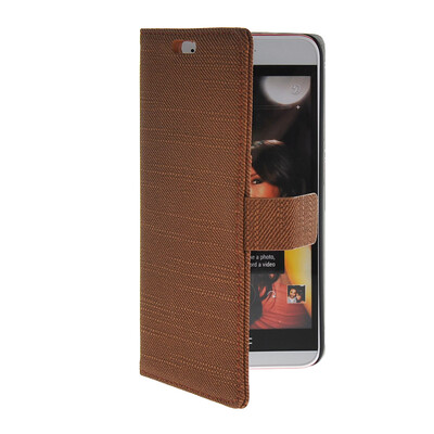 

MOONCASE Slim Leather Side Flip Wallet Card Slot Pouch with Kickstand Shell Back Case Cover for HTC Desire Eye Brown