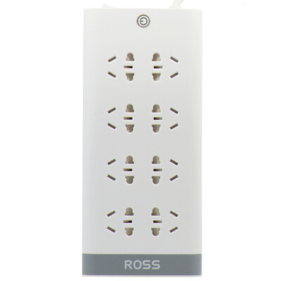 

ROSS W80 18 eight eight-hole multi-purpose child protection energy-saving fire socket plug-in board plug row plug line board drag line board switch socket length of 18 meters
