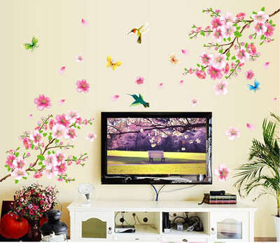 

Removable Blossom Flower Butterfly Vinyl Art Decal Wall Home Sticker Room Decor