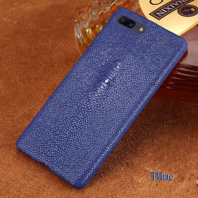 

Genuine Leather Phone Case For iPhone 7 8 Plus Case Natural Pearl Fish Skin Back Cover For X 6 6S Plus Case