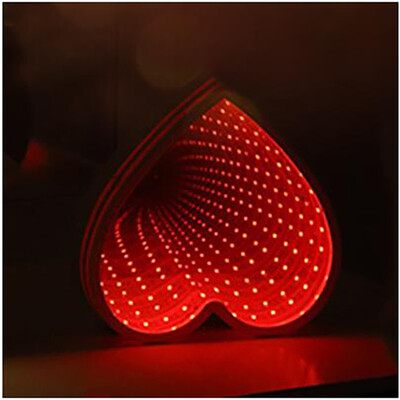 

3D effect LED tunnel bell Christmas tree five-pointed star love shape with INS New Year Christmas decoration night light