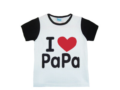 

T Shirt I Love Papa Mama Childrens Clothing t-shirt children t-shirts for girls boys Tops Kids baby boy girl clothes