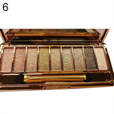 

NEW 9 Colors Shimmer Eyeshadow Palette & Makeup Cosmetic Brush Set