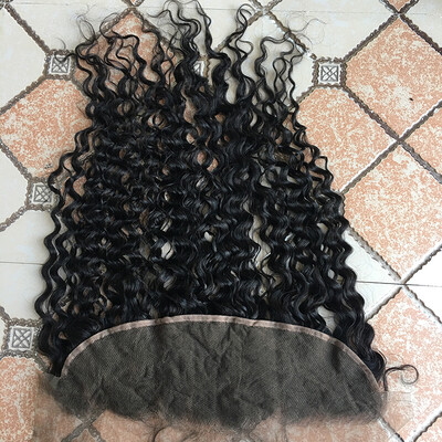 

Osolovely Human Hair Pre Plucked 13x4 Lace Frontal Closure Water Wave Brazilian Human Hair