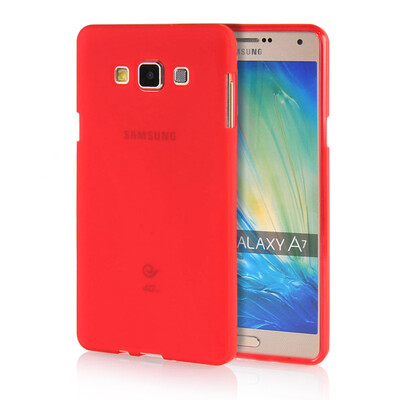 

MOONCASE Transparent Soft Flexible Silicone Gel TPU Skin Shell Back ЧЕХОЛ ДЛЯ Samsung Galaxy A7 Red